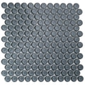 Sample - Coin Gray 12x12 Glossy Penny Round Glass Mosaic Tile (5 pack, 5 sq ft/case)