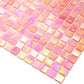 20-pack Nacreous 12 in. x 12 in. Glossy Punch Pink Glass Mosaic Wall and Floor Tile (20 sq. ft./case)