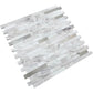 White Silver 10x12 Polished Brick PVC Peel & Stick Tile (10 pack, 9.26 sq ft/case) - Sample