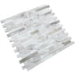 12x10 White and Silver Peel and Stick Tile for Kitchen 