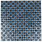 Blue Black 12x12 Glossy Square Glass Mosaic Tile (5 pack, 4.75 sq ft/case) - Sample