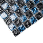 Blue Black 12x12 Glossy Square Glass Mosaic Tile (5 pack, 4.75 sq ft/case) - Sample