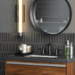 Black 2x8 Matte Ceramic Subway Deco Tile (38 pack, 4.1 sq ft/case) - Sample