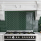Green 2x8 Glossy Ceramic Subway Tile (60 pack, 6.48 sq ft/case)