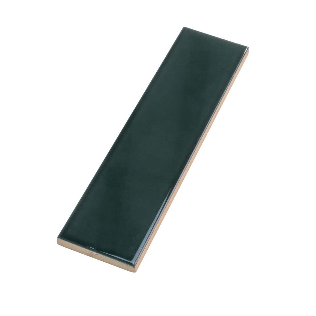 2x8 Green Glossy Ceramic Tile