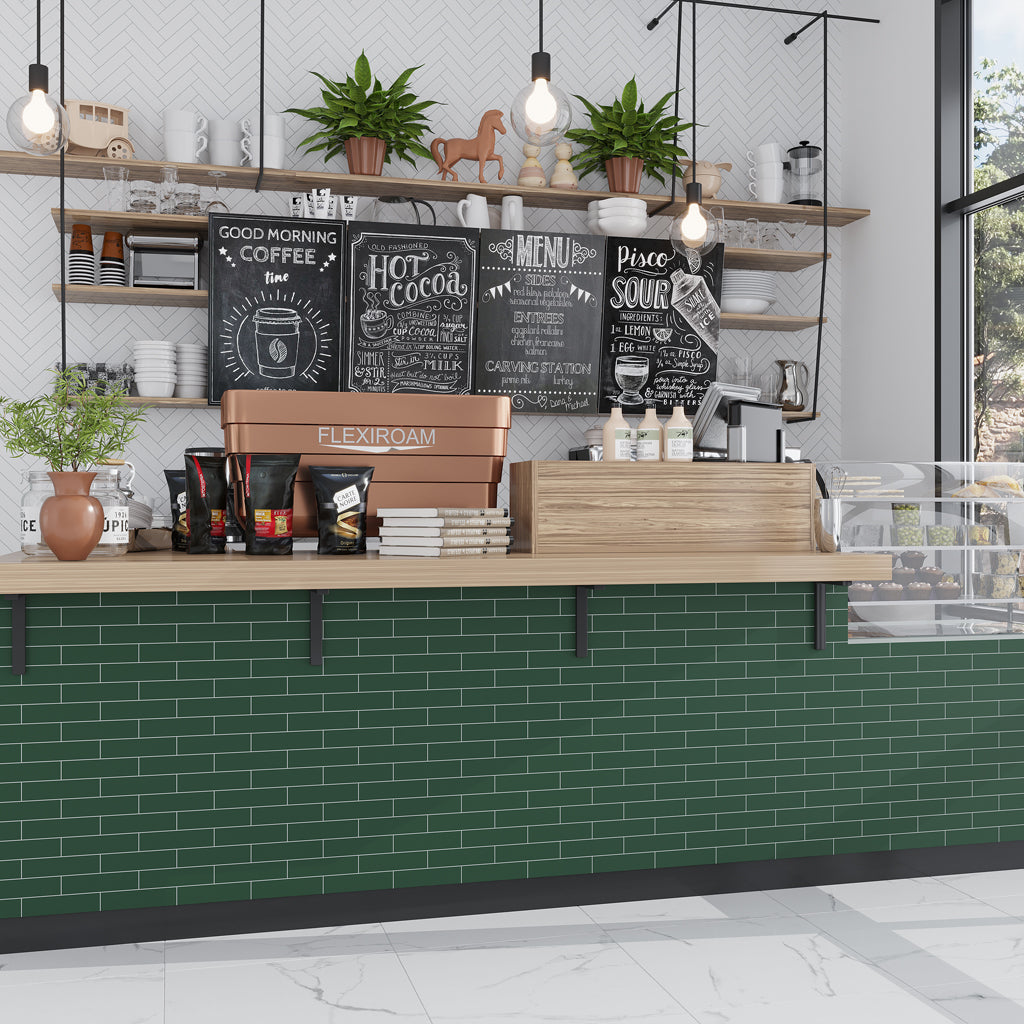 Green 2x8 Matte Ceramic Subway Tile (50 pack, 5.4 sq ft/case) - Sample