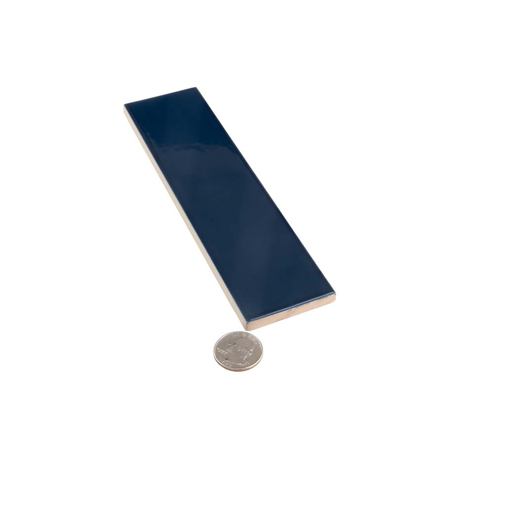 Blue 2x8 Glossy Ceramic Subway Tile (50 pack, 5.38 sq ft/case) - Sample
