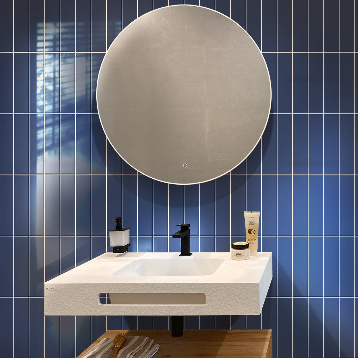 Blue 2x8 Glossy Ceramic Subway Tile (50 pack, 5.38 sq ft/case) - Sample