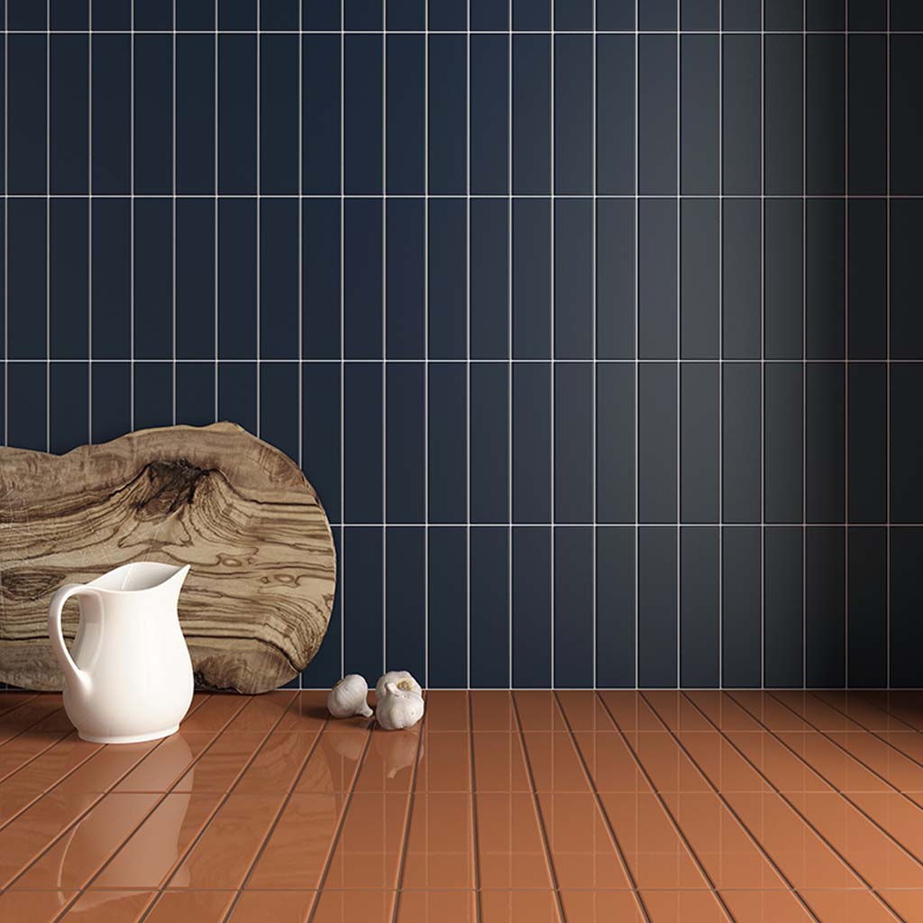 Blue 2x8 Matte Ceramic Subway Tile (50 pack, 5.4 sq ft/case) - Sample