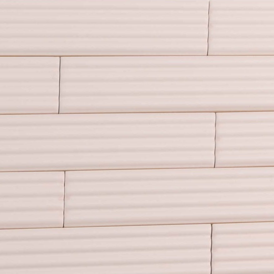 Pink 2x8 Matte Ceramic Subway Deco Tile (38 pack, 4.1 sq ft/case) - Sample