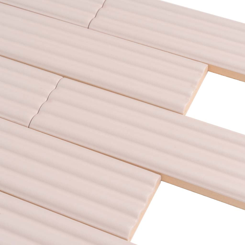 Pink 2x8 Matte Ceramic Subway Deco Tile (38 pack, 4.1 sq ft/case) - Sample