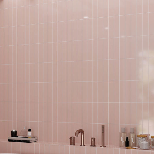 Pink 2x8 Glossy Ceramic Subway Tile (60 pack, 6.46 sq ft/case)