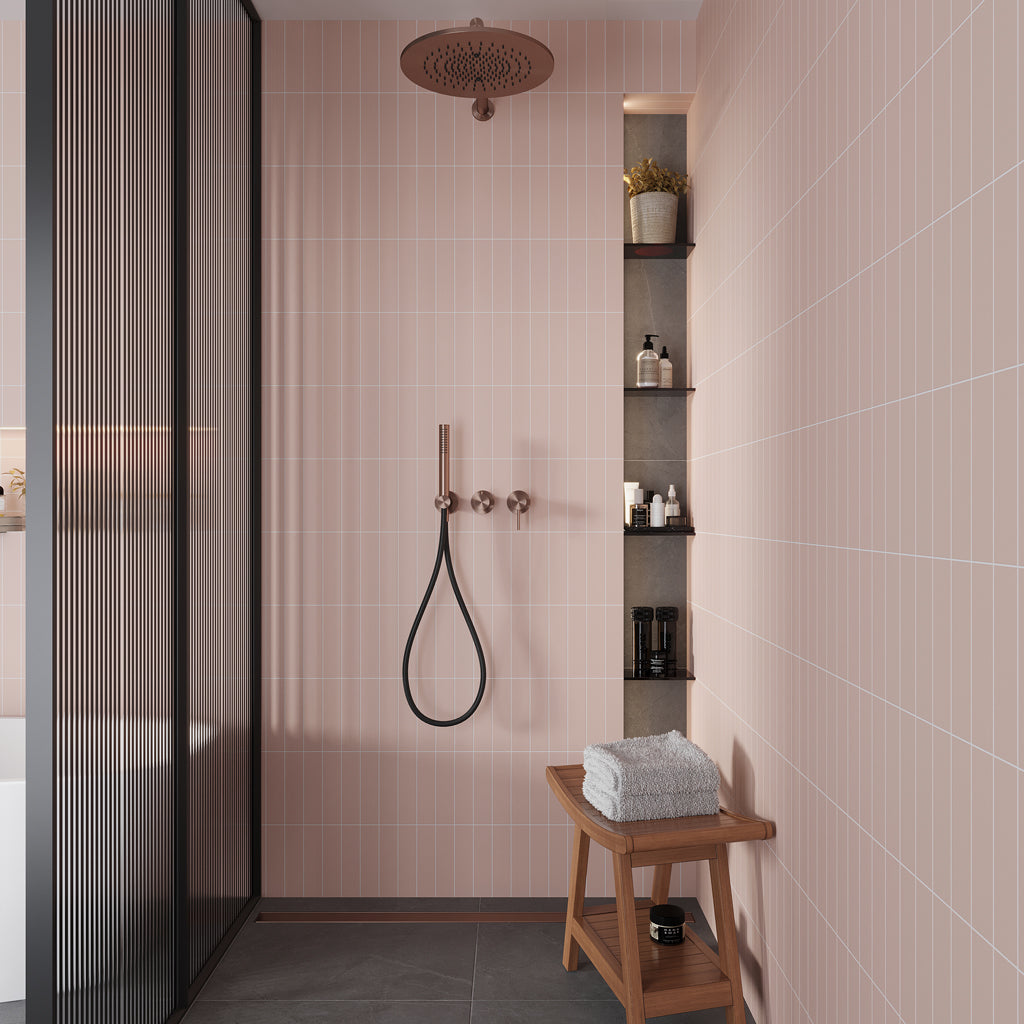 Matte Pink Ceramic Subway Tile