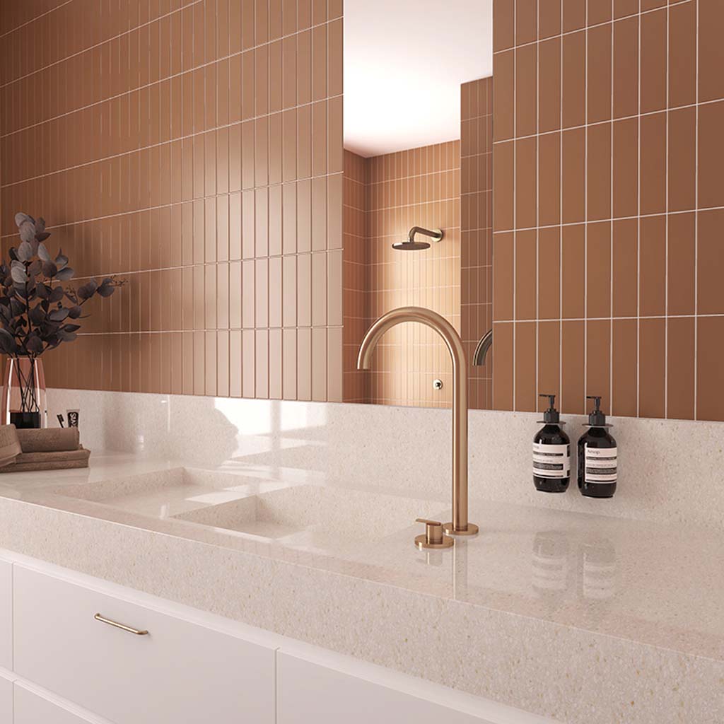 Red 2x8 Matte Ceramic Subway Tile (50 pack, 5.4 sq ft/case) - Sample