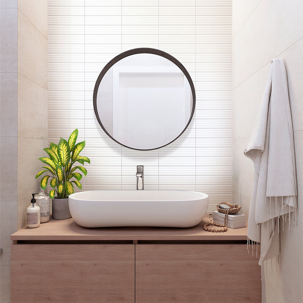 White 2x8 Matte Ceramic Subway Deco Tile (38 pack, 4.1 sq ft/case) - Sample