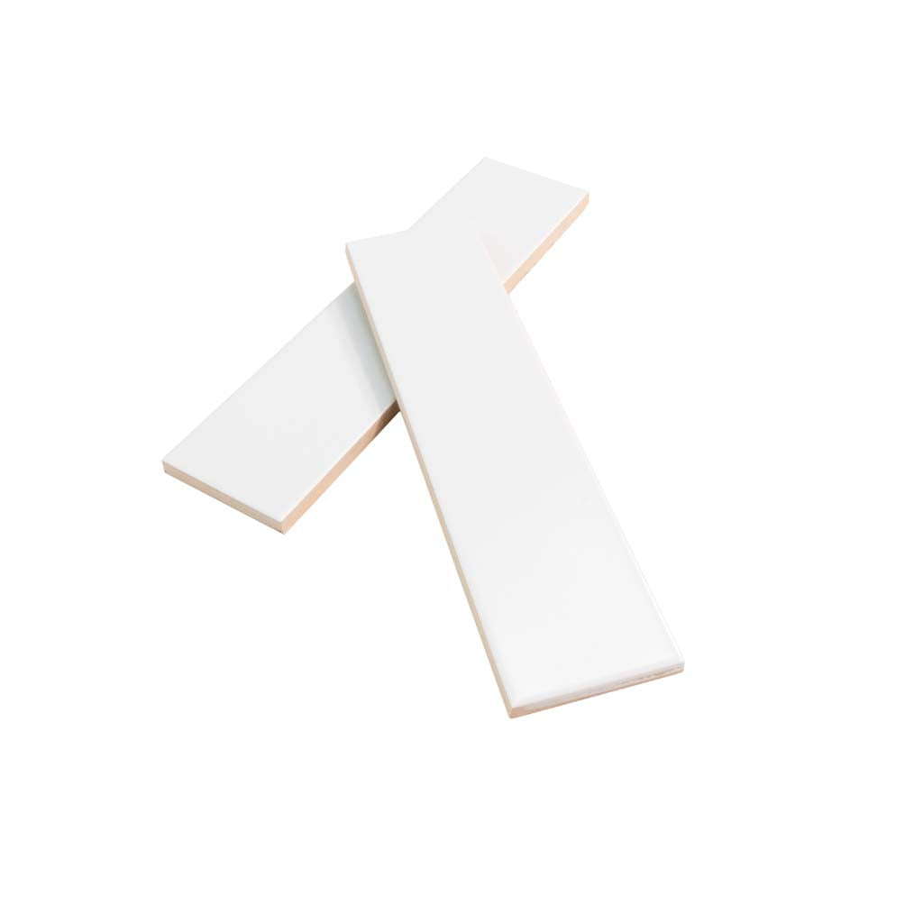 Elegant 1.97 x 7.87 Matte White Ceramic Subway Tile