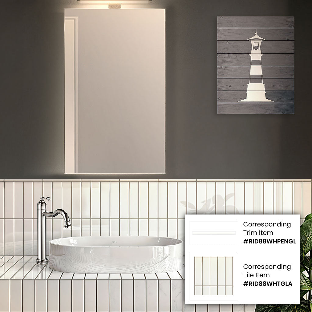White 2x8 Glossy Ceramic Subway Tile (35 Cases, 226.1 sqft/Pallet)