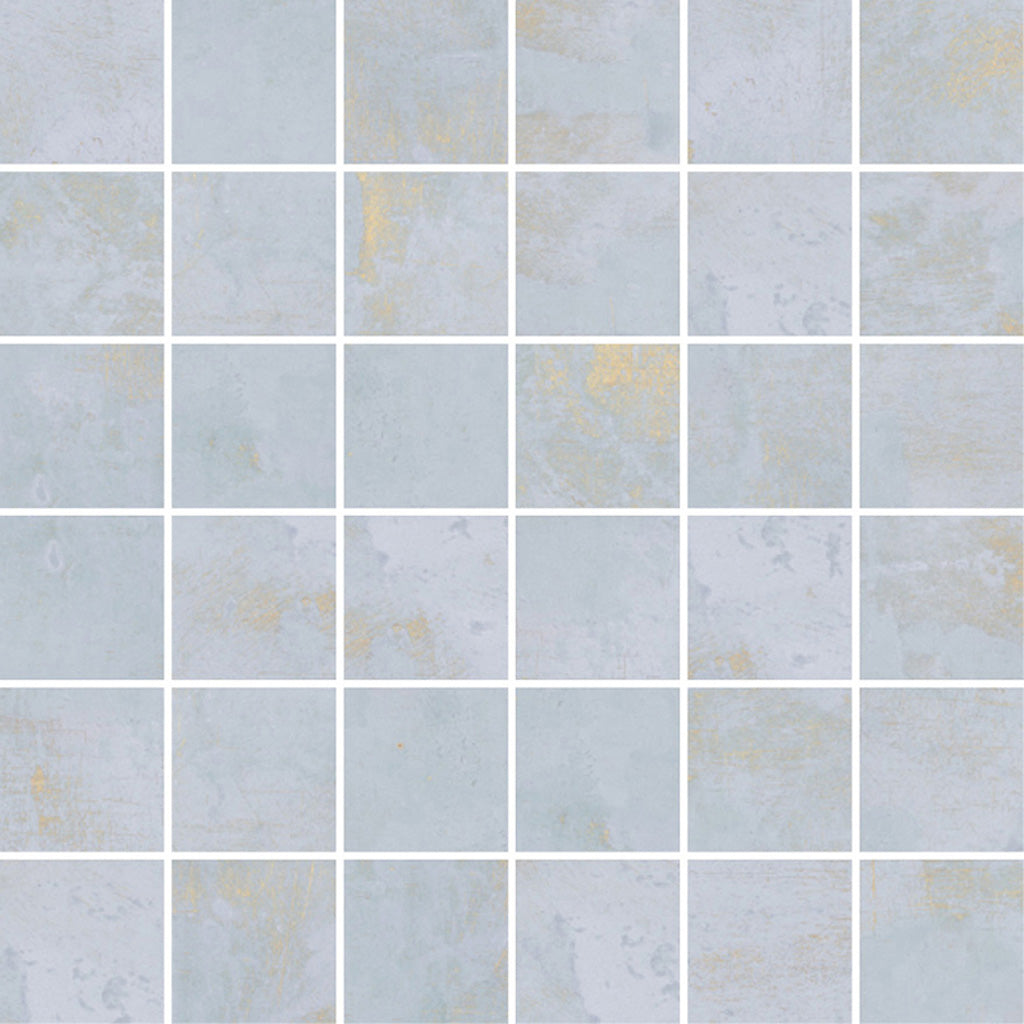 8-pack Aureate 11.71 in. x 11.71 in. Natural Light Blue Porcelain Mosaic Wall and Floor Tile (7.62 sq ft/case)