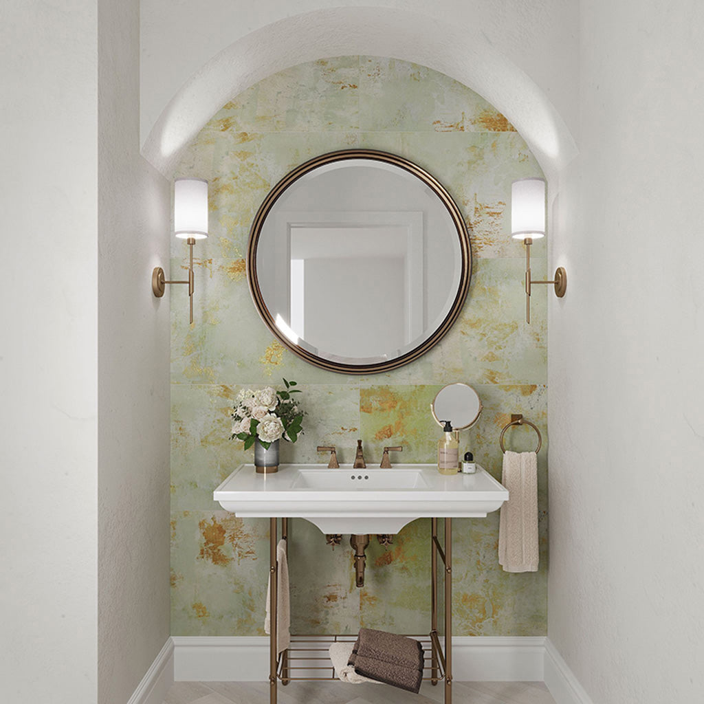 Aureate Moss Green 19.69 in. x 39.37 in. Natural Porcelain Rectangle Wall and Floor Tile (10 Cases, 159.90 sq ft/Pallet)