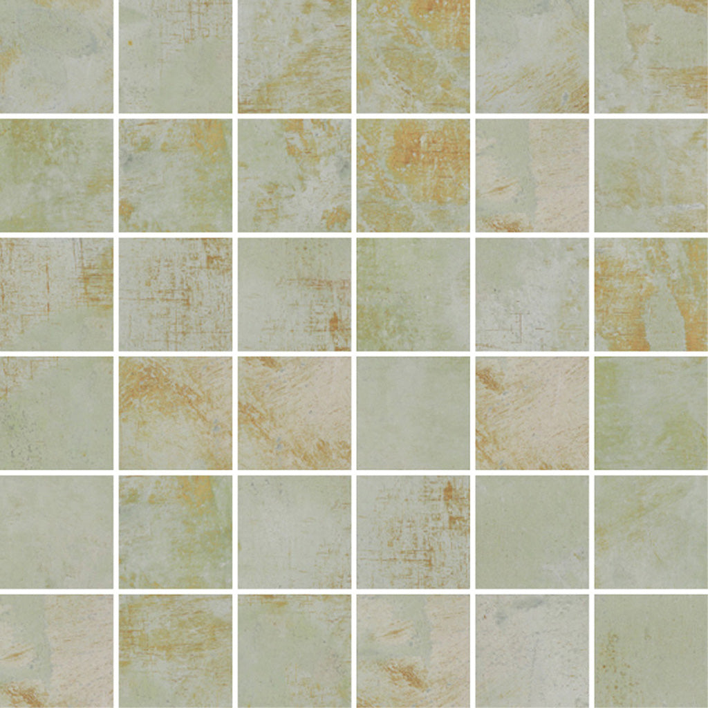 8-pack Aureate 11.71 in. x 11.71 in. Natural Moss Green Porcelain Mosaic Wall and Floor Tile (7.62 sq ft/case)