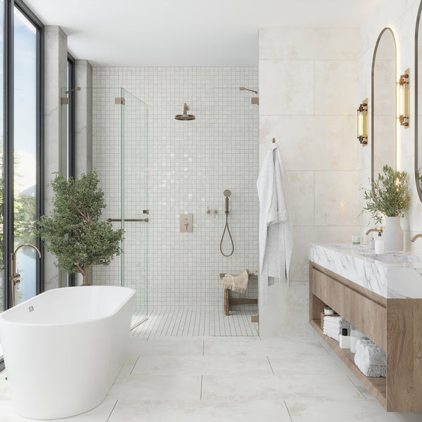 20x40 White Dove Natural Porcelain Rectangle Tile | White Dove