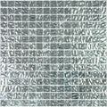 Glossy shimmer flint silver 12x12 uniform square glass mosaic tile sheet with reflective metallic finish