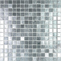 Sample - Silver 12x12 Glossy Uniform Square Glass Mosaic Tile (20 pack, 20 sq ft/case)