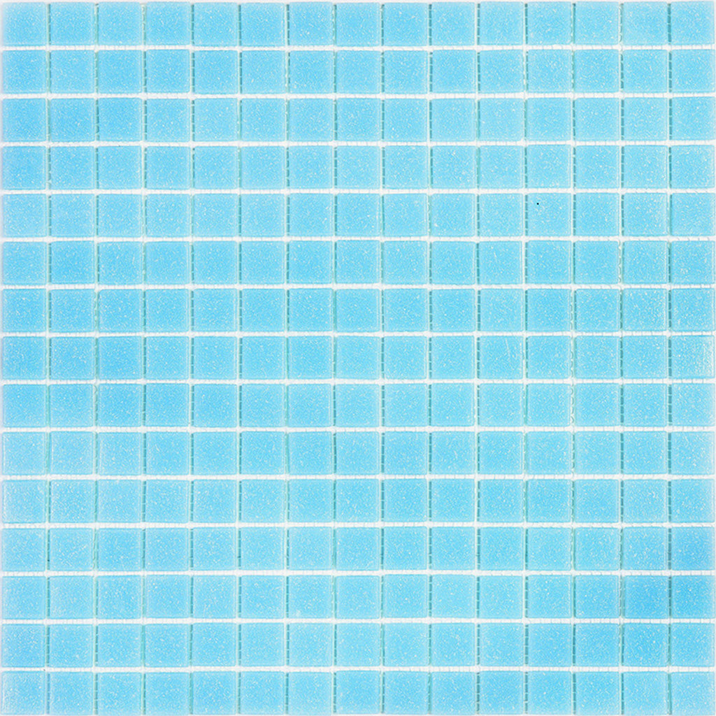 Cadet Blue Glossy Glass Mosaic Tile