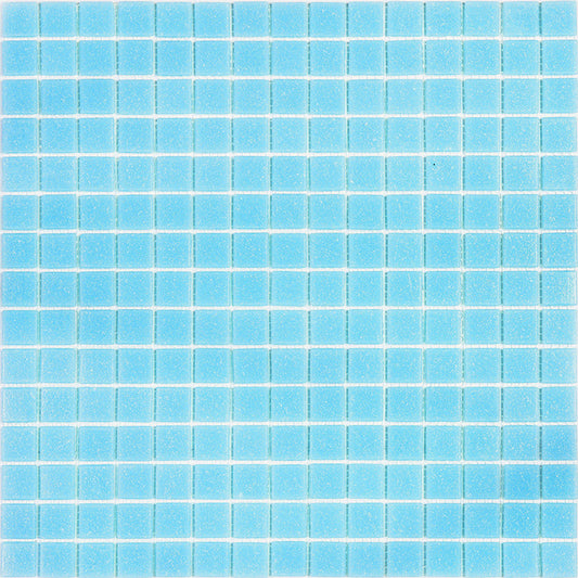 Cadet Blue Glossy Glass Mosaic Tile