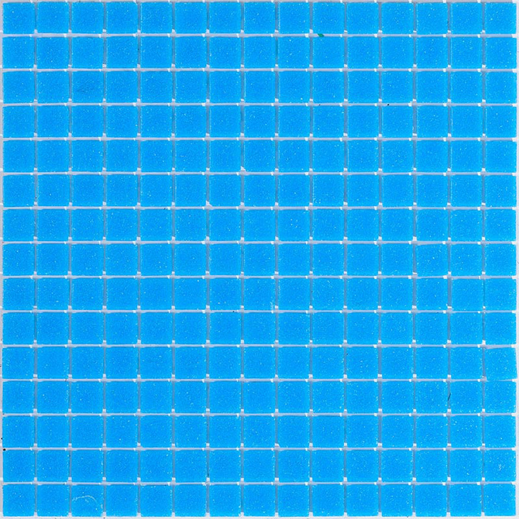 Dodger Blue Glossy Glass Mosaic Tile