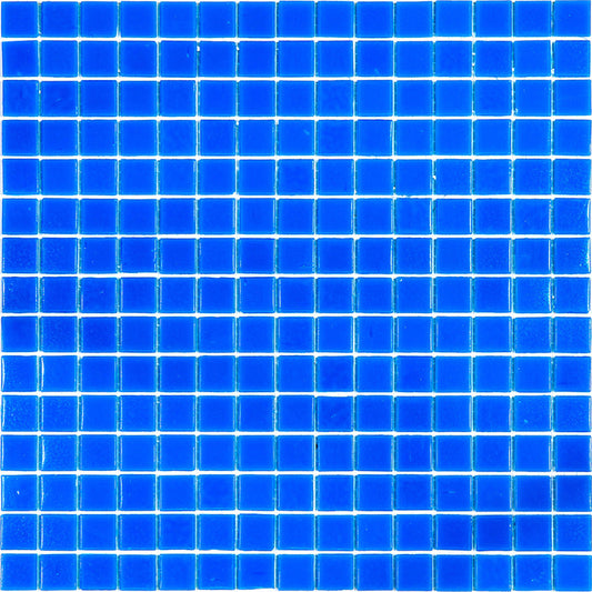 Denim Blue 12x12 Uniform Square Glossy Glass Mosaic Tile (20 pack, 20 sq ft/case) - Sample