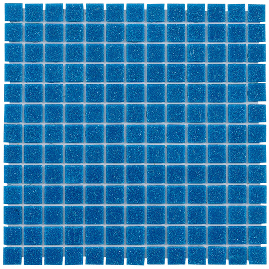 20-pack Dune 12 in. x 12 in. Glossy Azure Blue Glass Mosaic Wall and Floor Tile (20 sq ft/case)