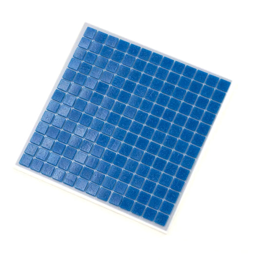 Azure Blue 12x12 Uniform Square Glossy Glass Mosaic Tile (20 pack, 20 sq ft/case) - Sample