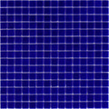 Glossy royal blue 12x12 inch glass mosaic tile sheet with square tiles for wall and floor