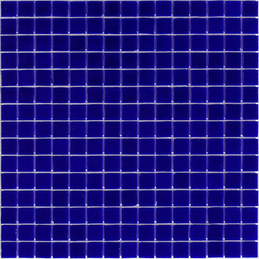 Royal Blue Glossy Glass Mosaic Tile