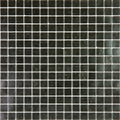 glossy dark brown 12x12 glass mosaic wall and floor tile sheet with small square tiles