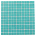 Sample - Neon Aqua Green 12x12 Glossy Uniform Square Glass Mosaic Tile (20 pack, 20 sq ft/case)