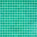 Glossy jade green 12x12 glass mosaic tile sheet with uniform square tiles perfect for walls and floors