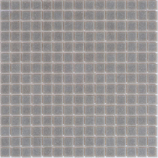 stone gray glossy square glass mosaic tiles arranged in uniform grid for wall and floor decor
