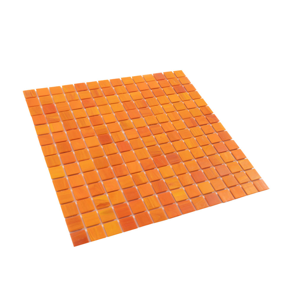 Apollo Tile Dune Fire Orange 12-in x 12-in Glossy Glass Uniform Squares Floor and Wall Tile (20-sq. ft/ Carton)