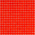 Glossy candy apple red 12x12 inch uniform square glass mosaic tile sheet with vibrant red finish