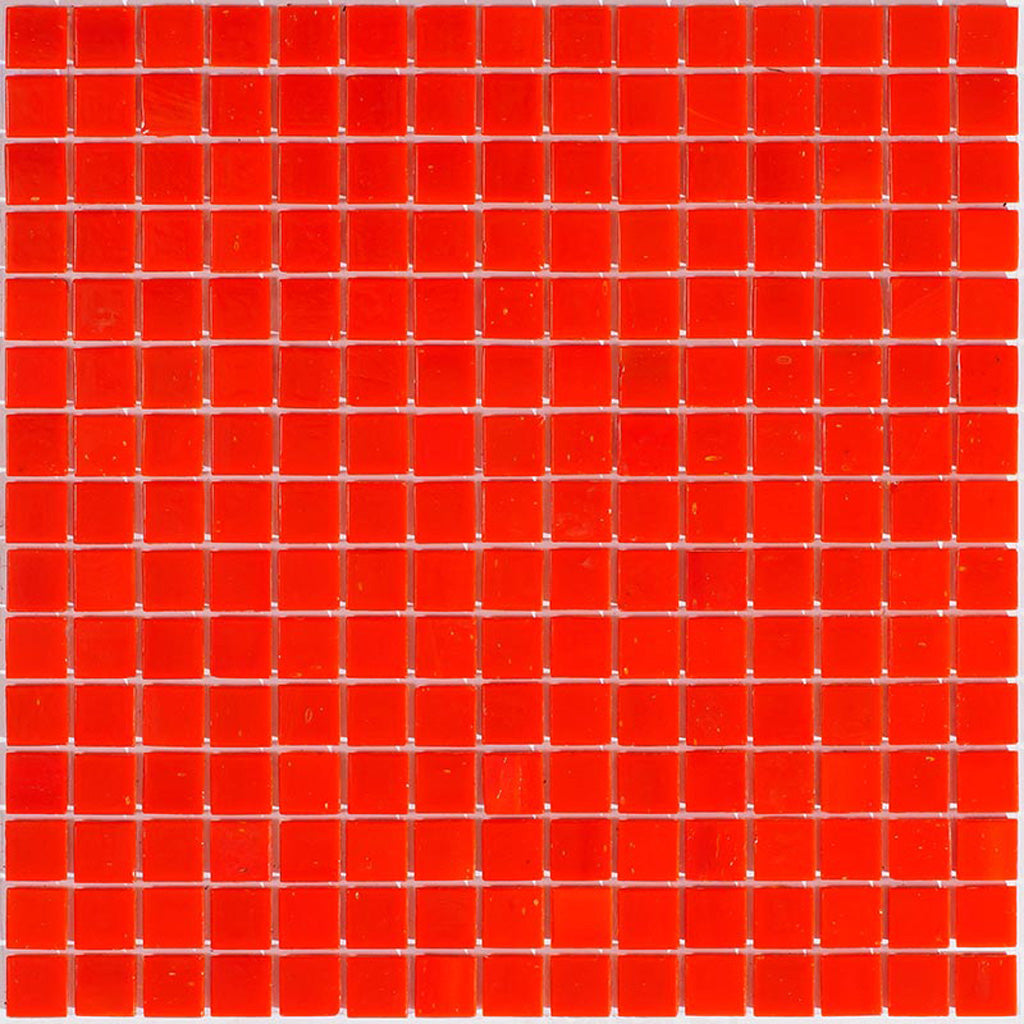 Candy Apple Red Glossy Glass Mosaic Tile