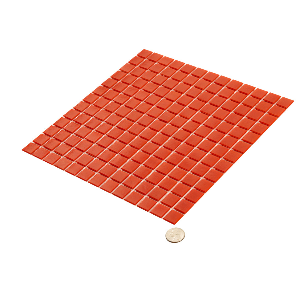 20-pack Dune 12 in. x 12 in. Glossy Candy Red Glass Mosaic Wall and Floor Tile (20 sq ft/case)