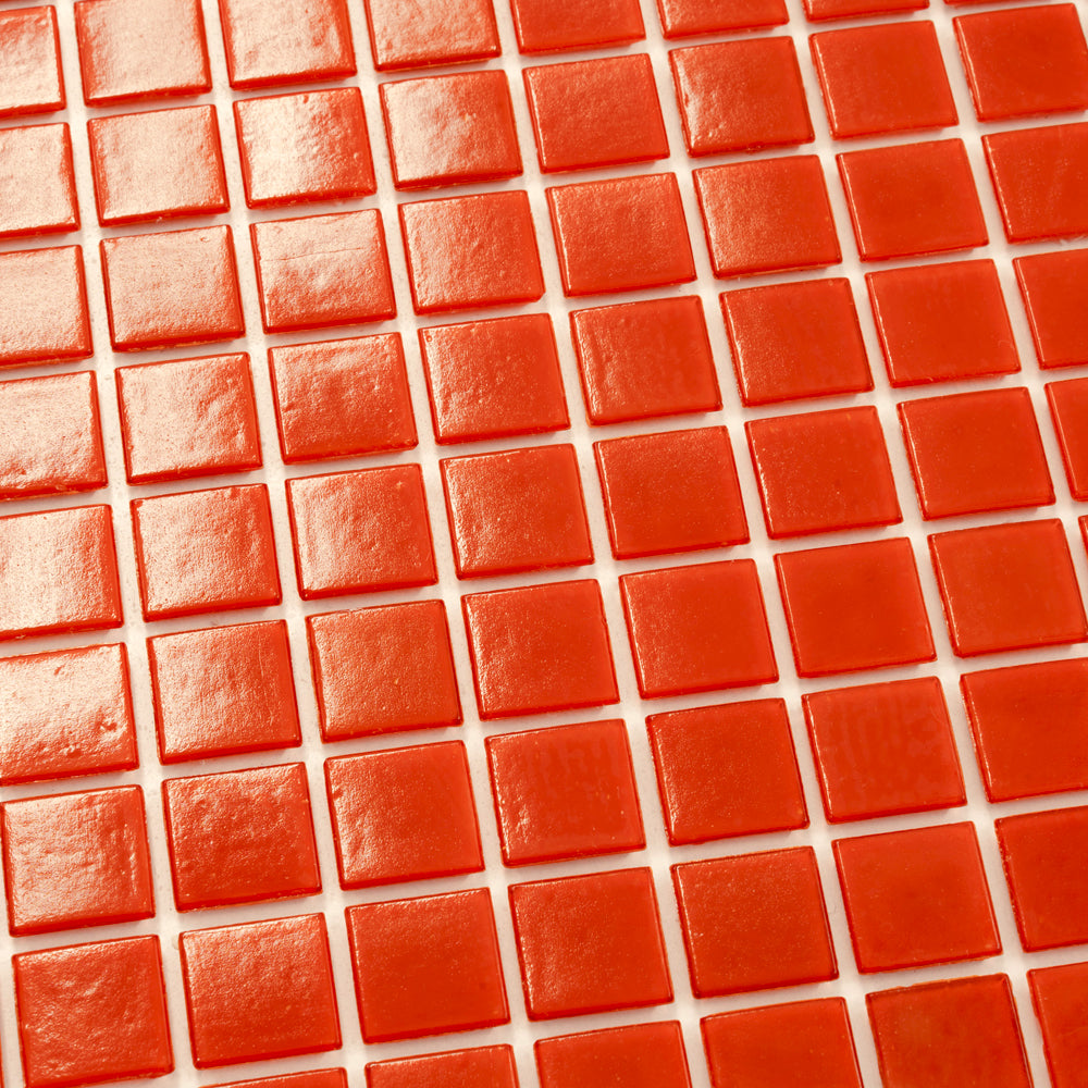 20-pack Dune 12 in. x 12 in. Glossy Candy Red Glass Mosaic Wall and Floor Tile (20 sq ft/case)