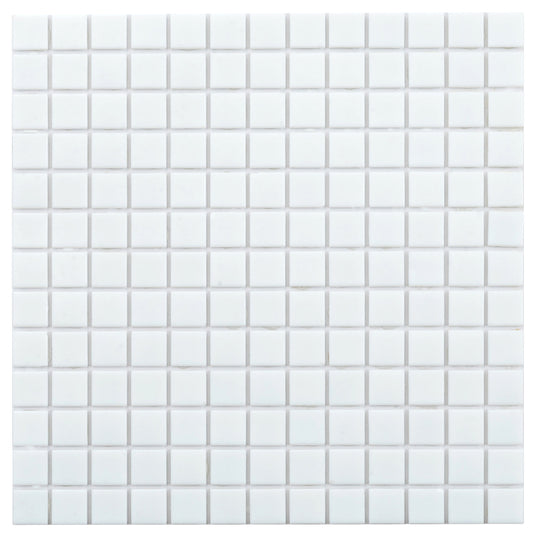 20-pack Dune 12 in. x 12 in. Glossy Rice White Glass Mosaic Wall and Floor Tile (20 sq ft/case)