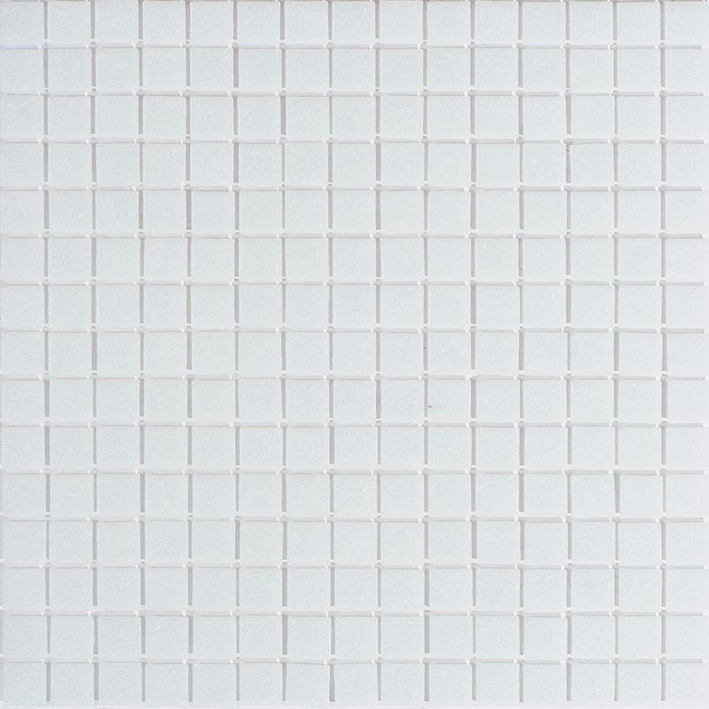 Pearl White Glossy Glass Mosaic Tile