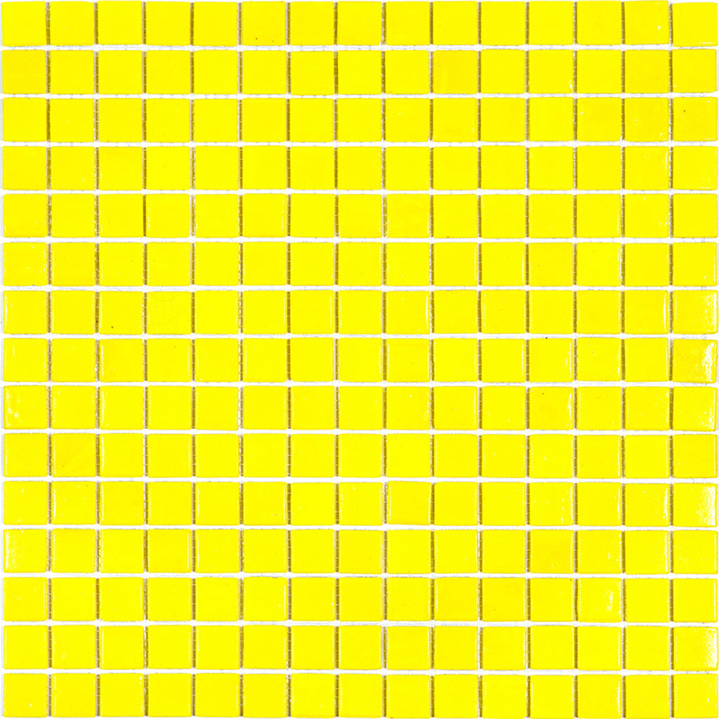 Yellow Glossy Glass Mosaic Tile