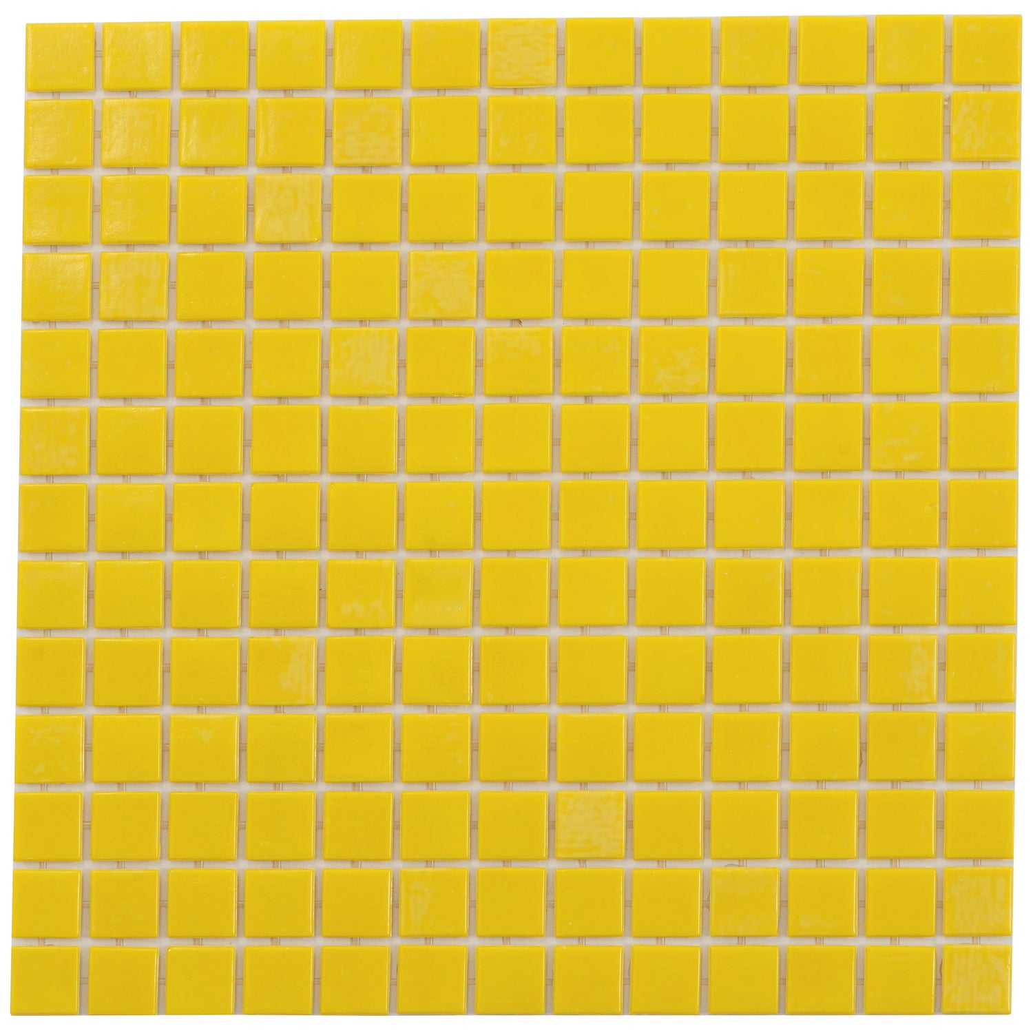 20-pack Dune 12 in. x 12 in. Glossy Lemon Yellow Glass Mosaic Wall and Floor Tile (20 sq ft/case) - Sample