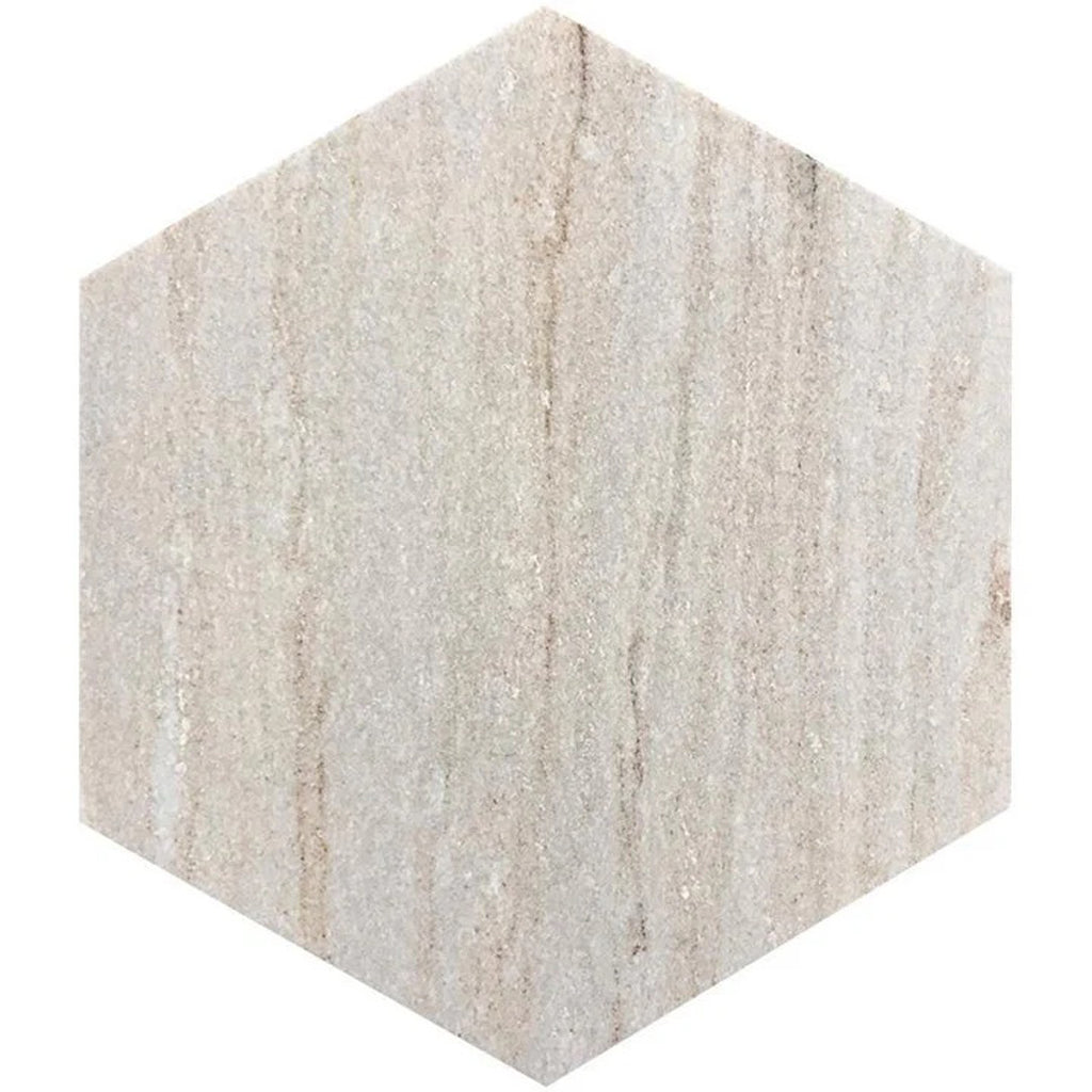 Mirage 10x10 Creamy Beige Crystal Sand Honed Hexagon Wall and Floor Tile (5 Pack, 2.95 sq ft/case)