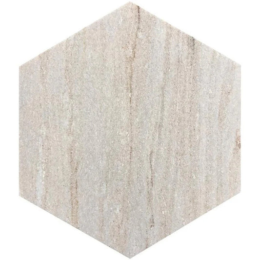 Mirage 10x10 Creamy Beige Crystal Sand Honed Hexagon Wall and Floor Tile (5 Pack, 2.95 sq ft/case)